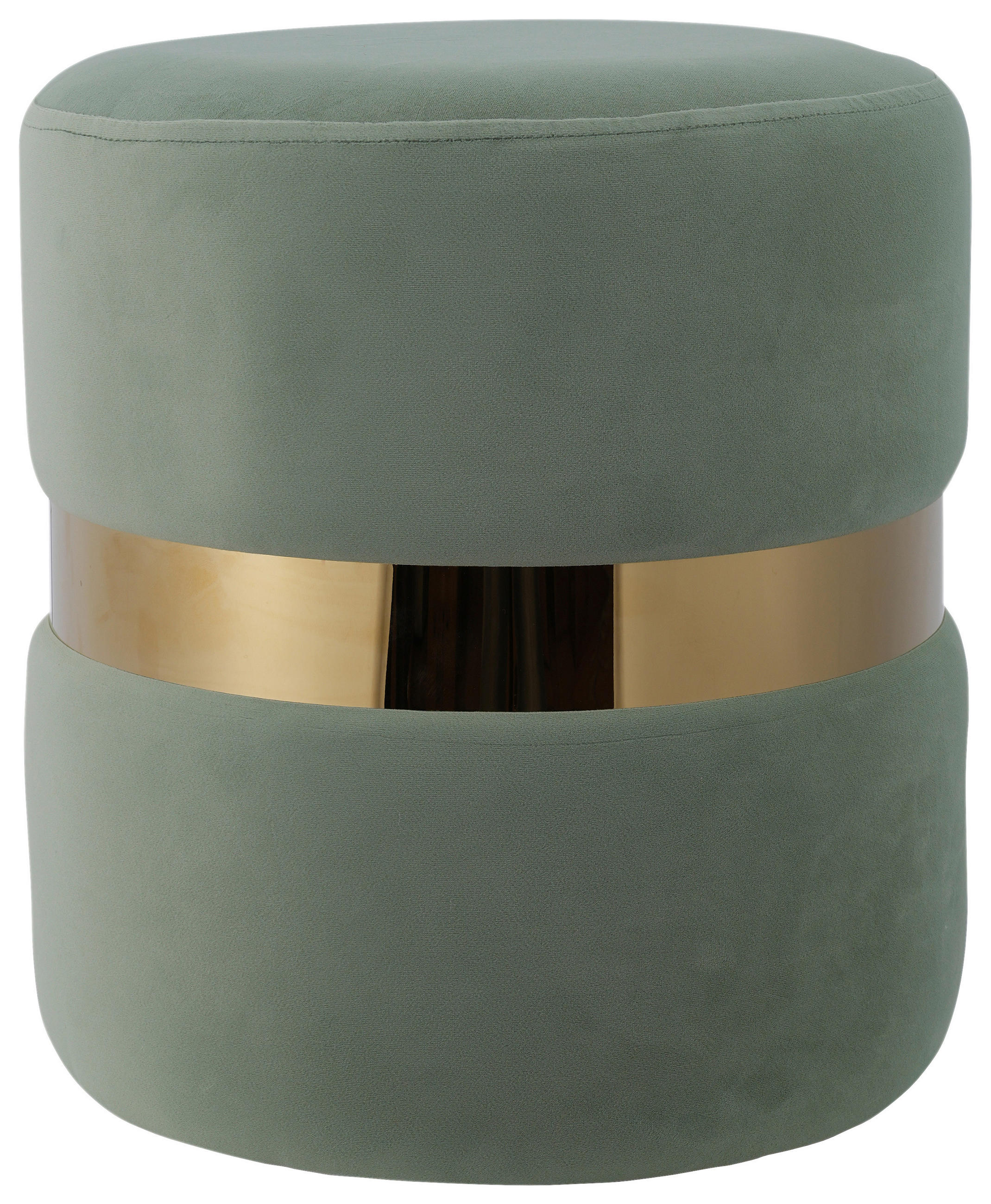POUF Samt Mintgrün 35.5/39/35.5 cm  - Mintgrün, MODERN, Textil (35.5/39/35.5cm) - MID.YOU