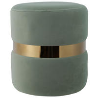 POUF Samt Mintgrün 35.5/39/35.5 cm  - Mintgrün, MODERN, Textil (35.5/39/35.5cm) - MID.YOU