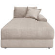 BIGSOFA Cord Beige  - Beige/Schwarz, MODERN, Kunststoff/Textil (117/93/190cm) - Carryhome