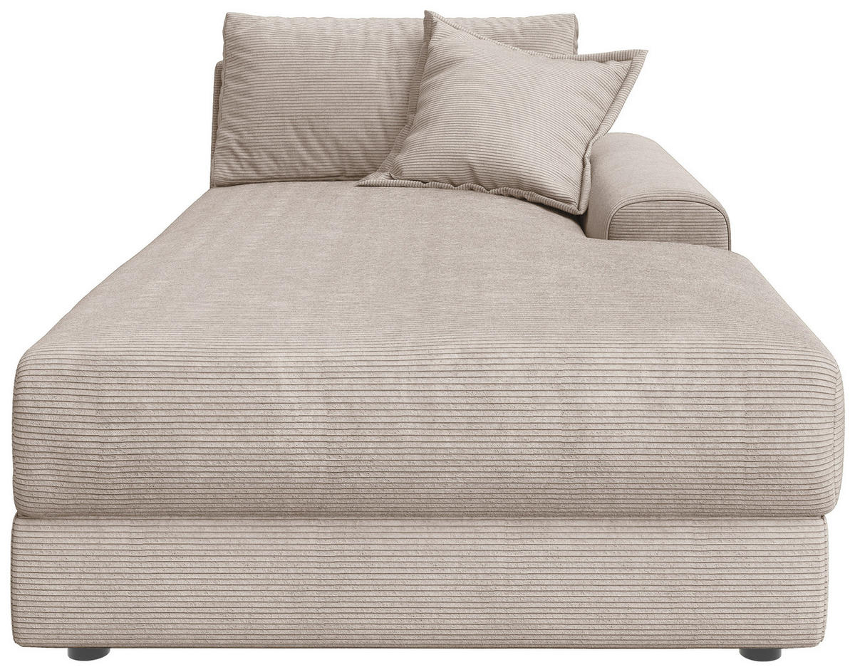 BIGSOFA Cord Beige  - Beige/Schwarz, MODERN, Kunststoff/Textil (117/93/190cm) - Carryhome