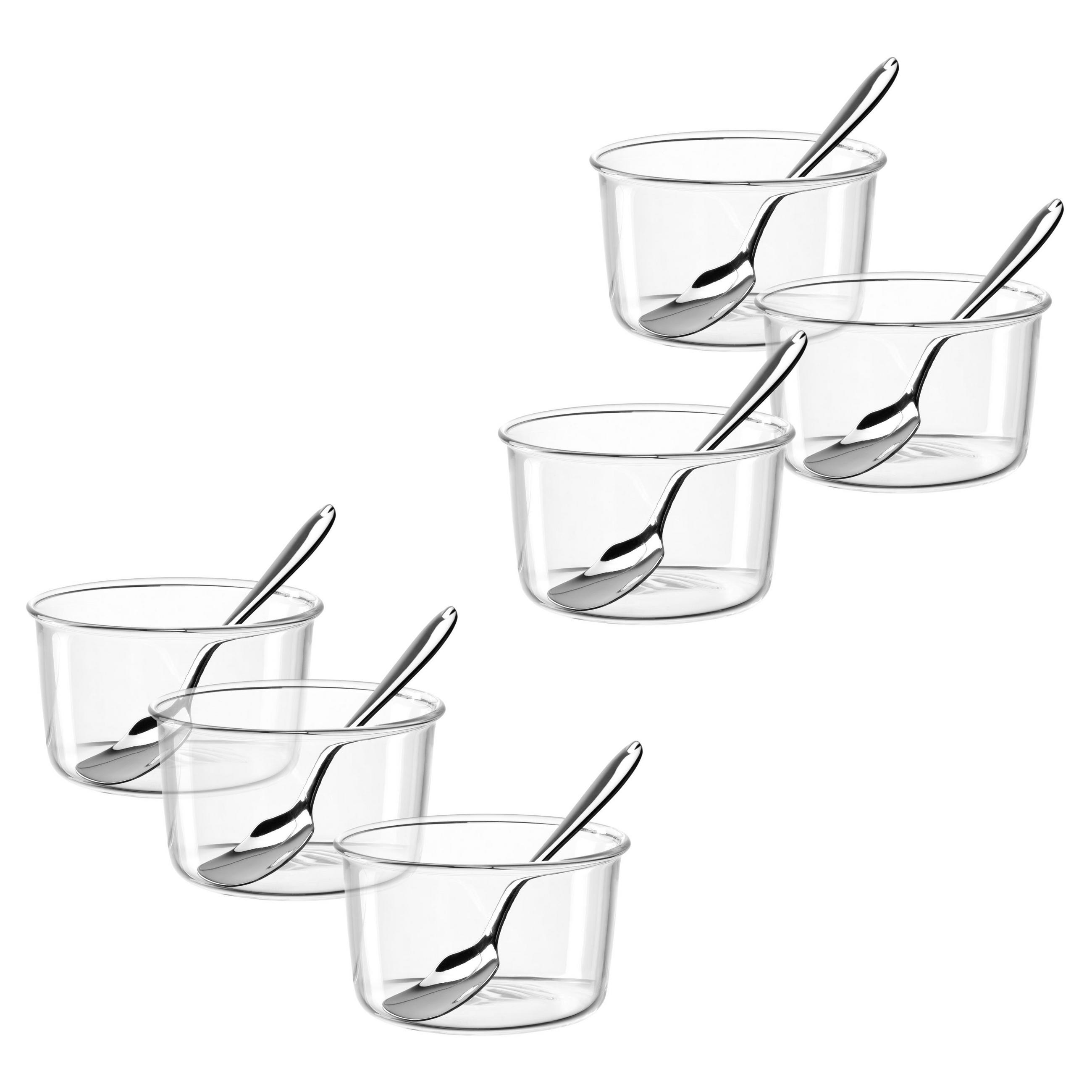 SCHÜSSELSET 6-teilig  - Klar, Basics, Glas (9/5/9cm) - Leonardo