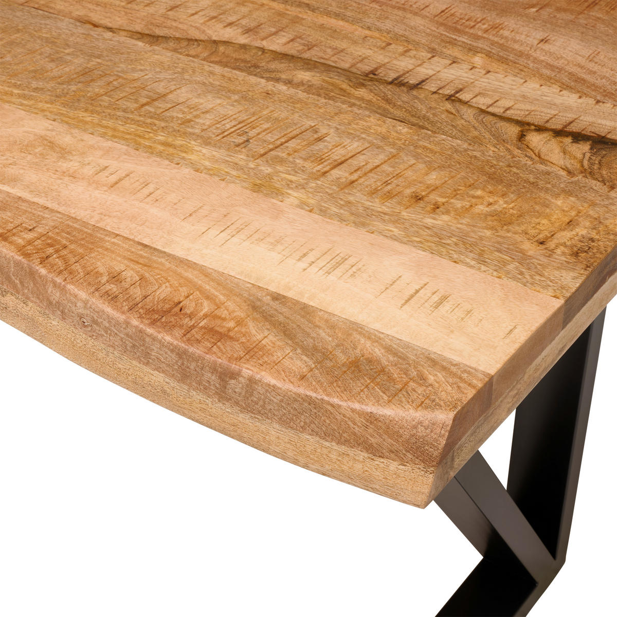 PSACÍ STŮL, přírodní barvy, černá, 160/76/80 cm - černá/přírodní barvy, Moderní, kov/dřevo (160/76/80cm) - Livetastic