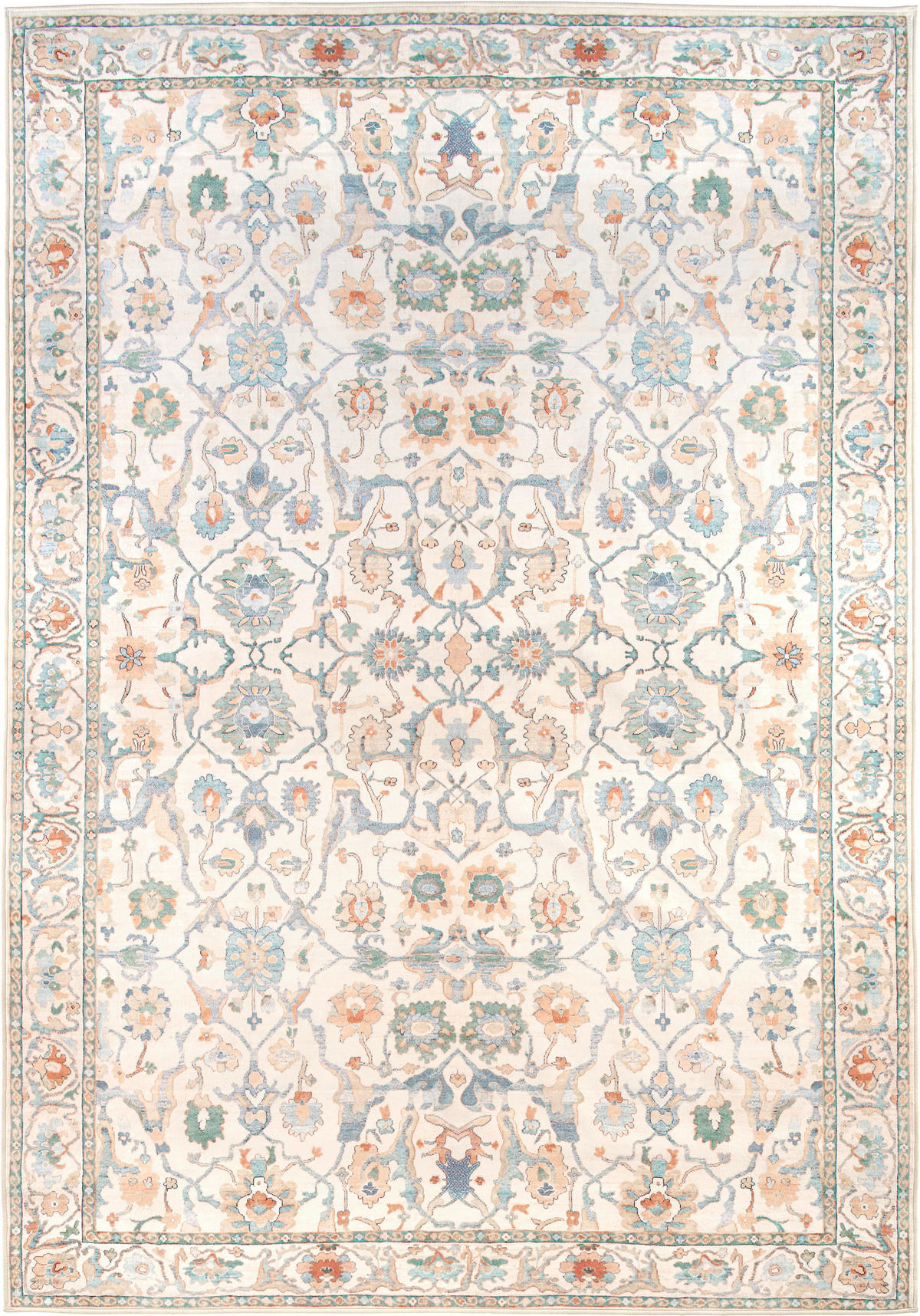 VINTAGE-TEPPICH Living Zaveran 200/290 cm  in Terracotta, Perlmutt, Graublau  - Graublau/Perlmutt, LIFESTYLE, Kunststoff/Textil (200/290cm) - Lindorug