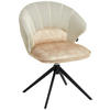ARMLEHNSTUHL  in Eisen Webstoff  - Beige/Schwarz, Design, Textil/Metall (61/87,5/63,5cm) - Novel