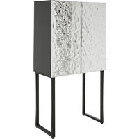 KOMMODE , 80/160/39 cm,  - Chromfarben/Schwarz, Design, Holzwerkstoff/Metall (80/160/39cm) - Kare-Design