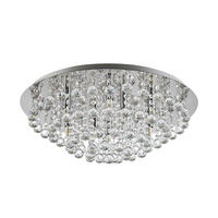 DECKENLEUCHTE Eastbourne 55/22 cm   - Chromfarben, KONVENTIONELL, Glas/Metall (55/22cm) - Novel