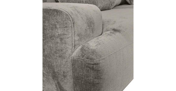 BIGSOFA Chenille Hellgrau  - Hellgrau/Schwarz, KONVENTIONELL, Kunststoff/Textil (282/73/115cm) - Carryhome