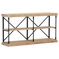 REGAL  162/86/43 cm Schwarz, Tannenholzfarben  - Tannenholzfarben/Schwarz, Design, Holz/Metall (162/86/43cm) - Landscape