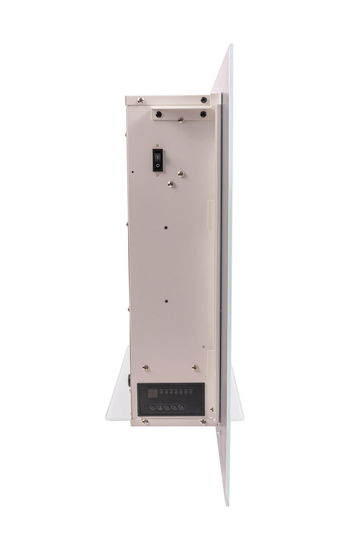ELEKTROKAMIN - Weiß, Basics, Glas/Metall (128/61/26cm)