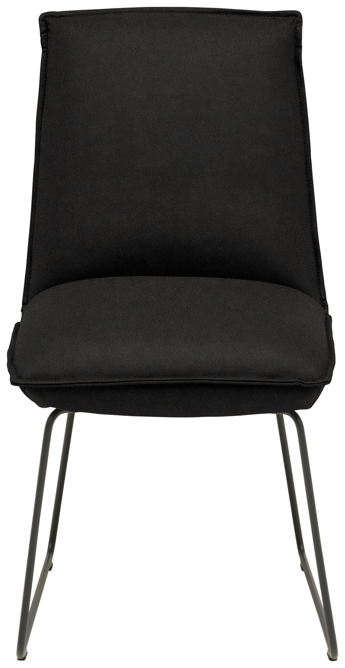 STUHL  Lederauswahl, Stoffauswahl, abwischbar  Echtleder  - Schwarzbraun/Graphitfarben, Design, Leder/Metall (52/85/66cm) - Cassando