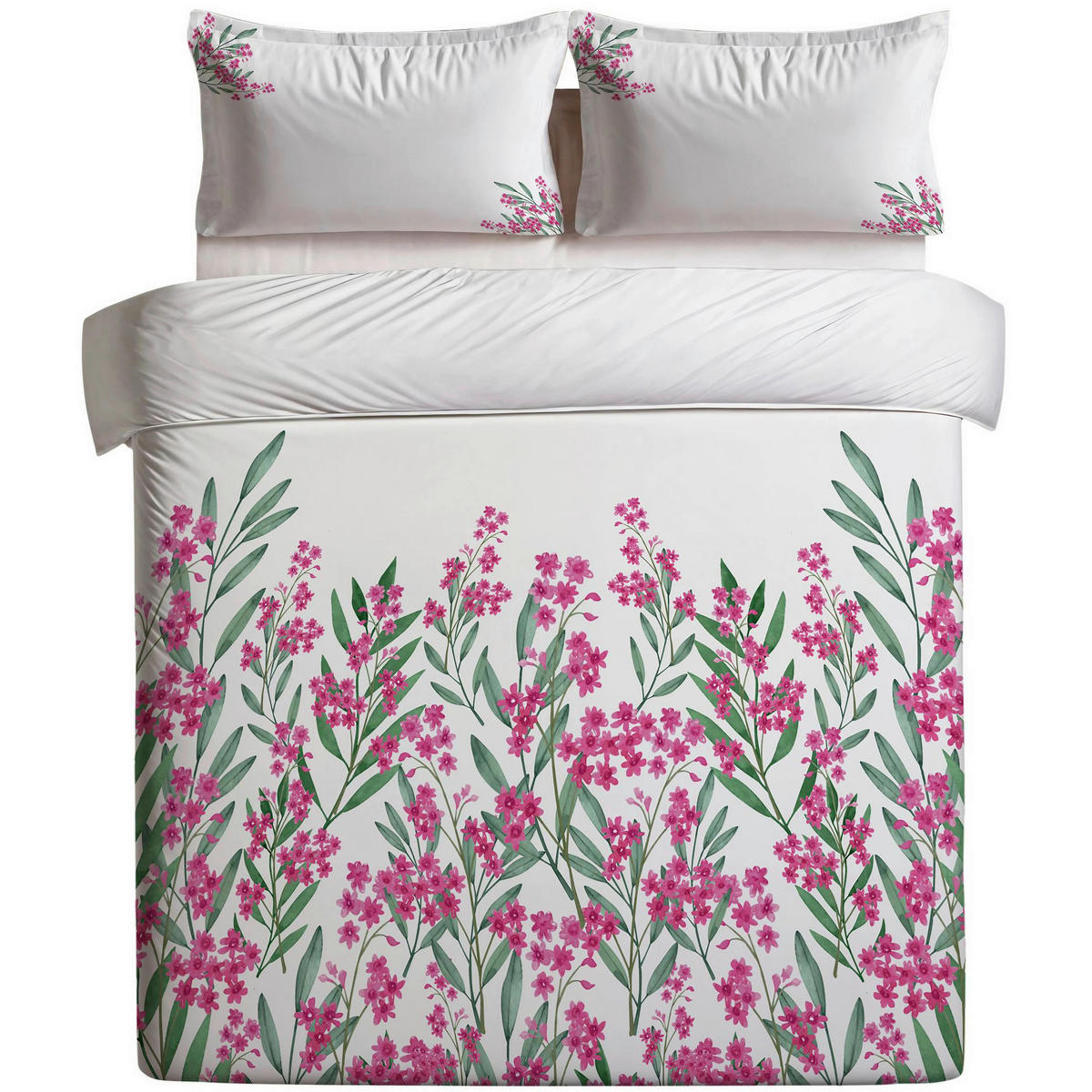 BETTWÄSCHE 155/220 cm  - Pink/Creme, Basics, Textil (155/220cm)