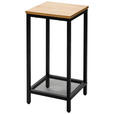 BEISTELLTISCH 30/30/61 cm Eiche furniert Schwarz, Eichefarben rechteckig  - Eichefarben/Schwarz, LIFESTYLE, Holz/Holzwerkstoff (30/30/61cm) - Xora