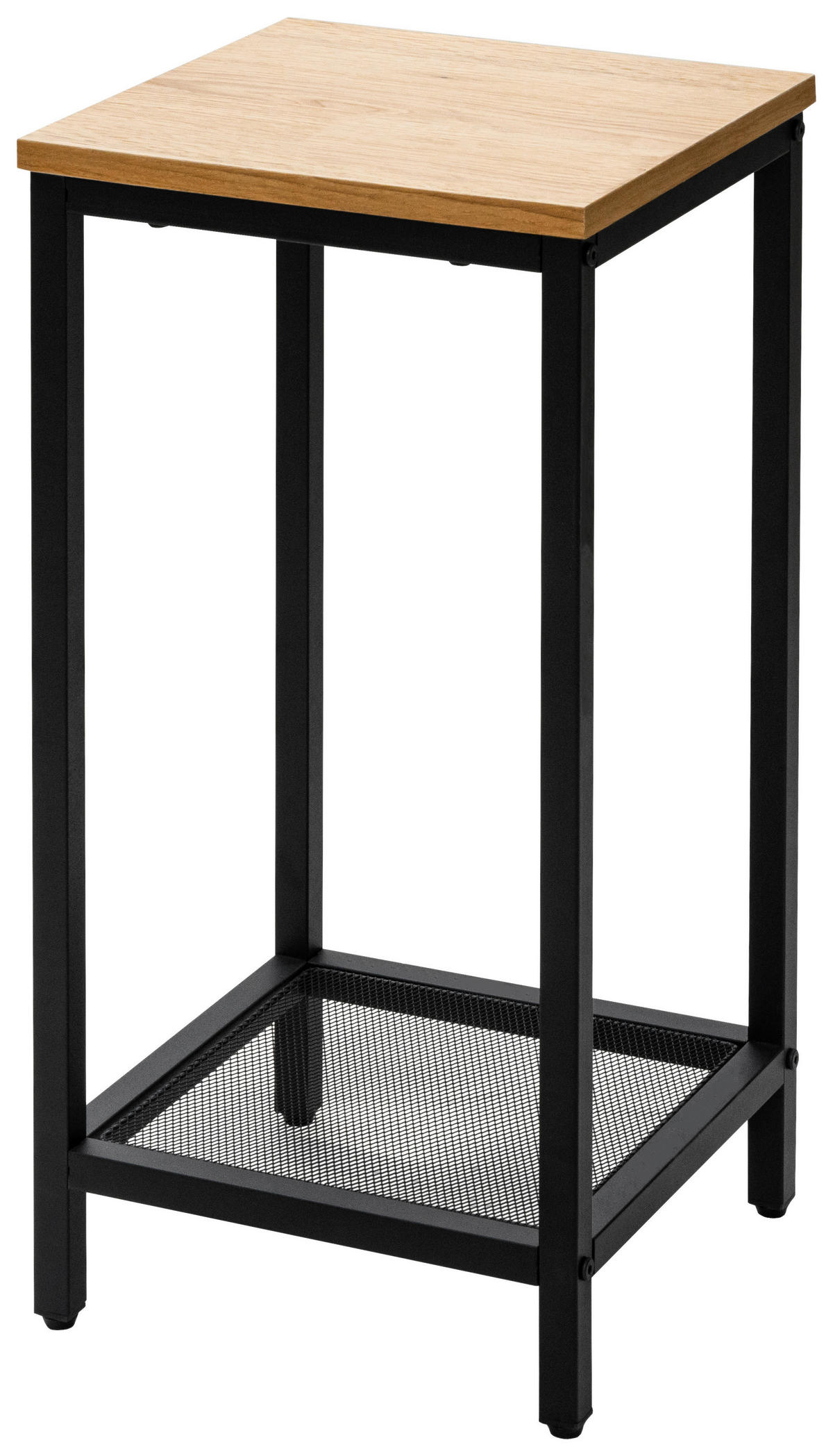 BEISTELLTISCH 30/30/61 cm Eiche furniert Schwarz, Eichefarben rechteckig  - Eichefarben/Schwarz, LIFESTYLE, Holz/Holzwerkstoff (30/30/61cm) - Xora