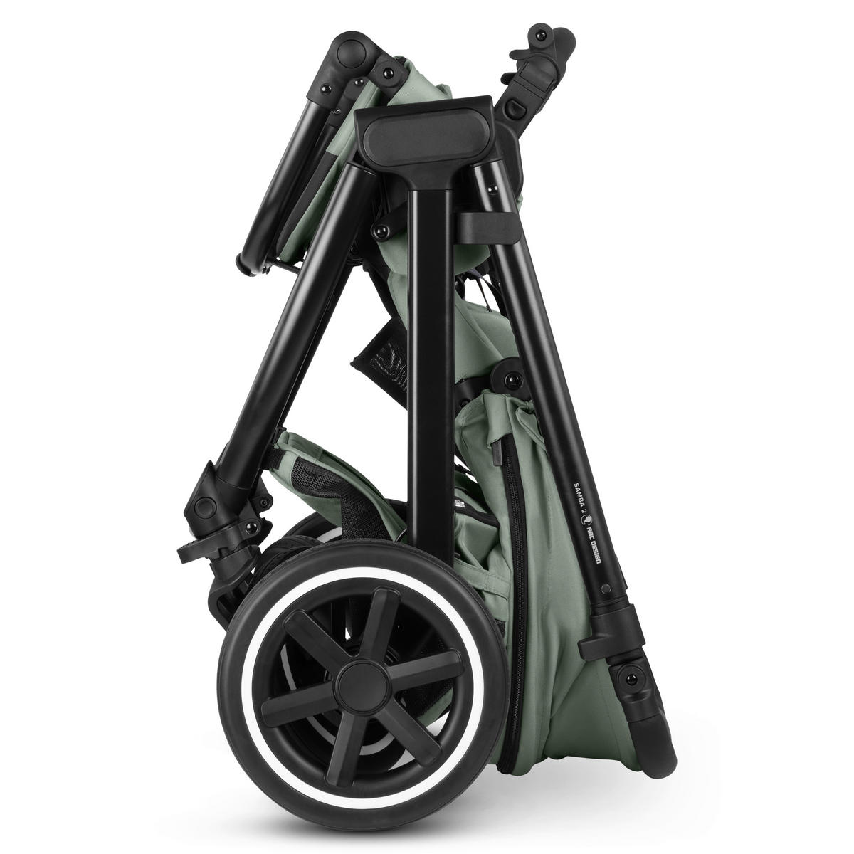 KINDERWAGEN  Samba 2  Pine  - Pastellgrün/Schwarz, Basics, Textil/Metall (60/108/88cm) - ABC Design
