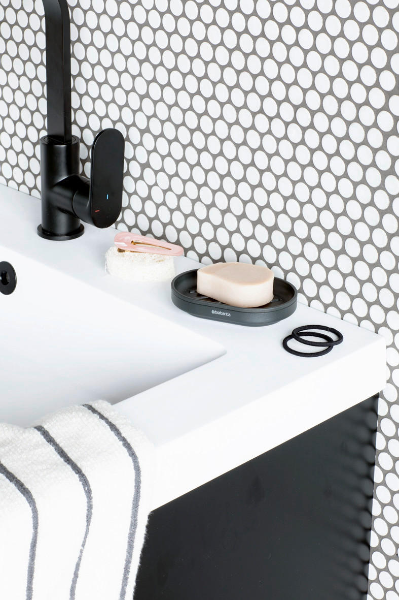 POSUDA ZA SAPUN siva metal MINDSET - siva, Basics, metal (12.1/2.4/8.1cm) - Brabantia