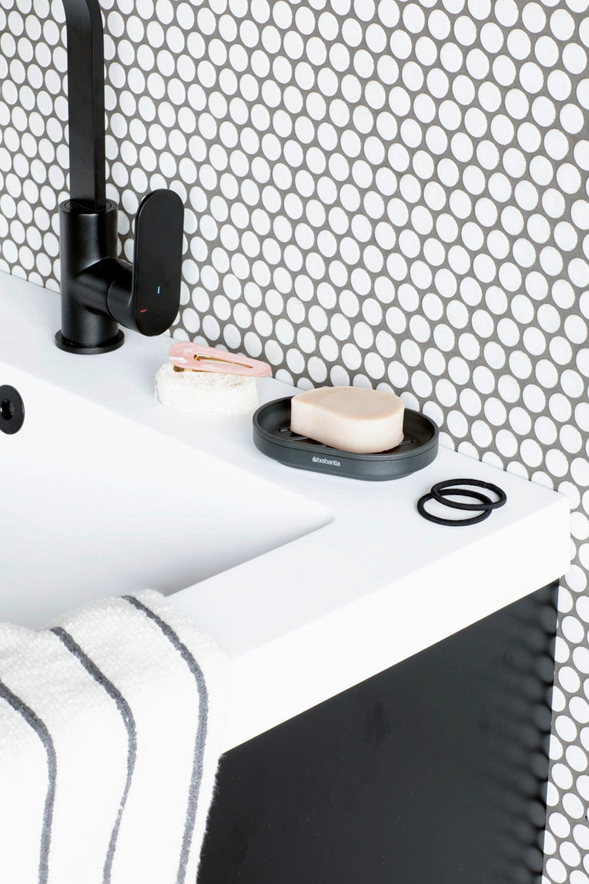 POSUDA ZA SAPUN  siva  metal  MINDSET  - siva, Basics, metal (12.1/2.4/8.1cm) - Brabantia