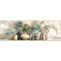 METALLBILD Stillleben, Pflanzen  - Multicolor, Basics, Metall (60/180/4cm) - Euroart