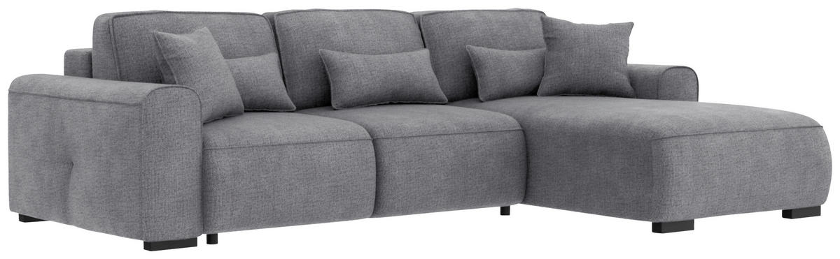ECKSOFA Grau Chenille  - Grau, KONVENTIONELL, Kunststoff/Textil (293/205cm) - Carryhome