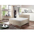 BOXSPRINGBETT "PRINZ" Lederlook 140/200 cm INKL. Topper - Schlammfarben/Silberfarben, Design, Holzwerkstoff/Textil (140/200cm) - Novel