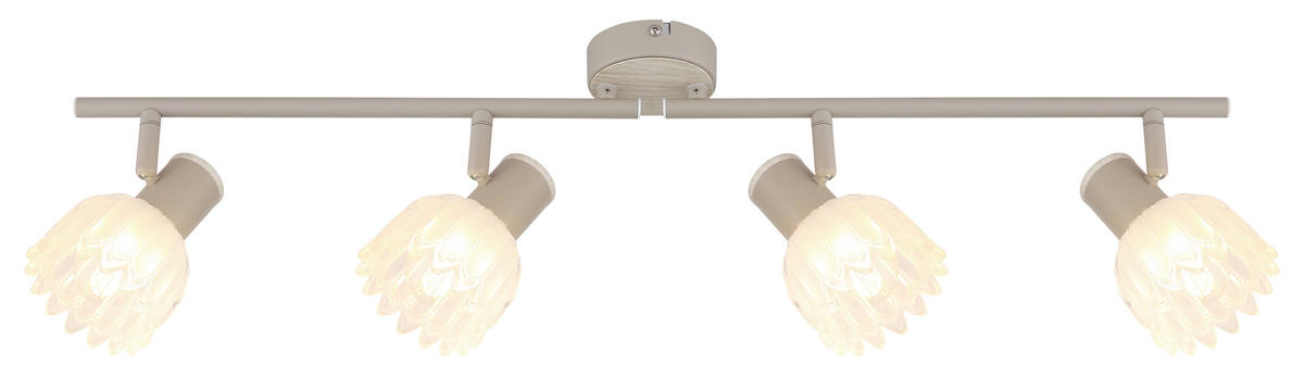 STRAHLER 70/9/15,5 cm   - Sandfarben, KONVENTIONELL, Glas/Metall (70/9/15,5cm) - Globo