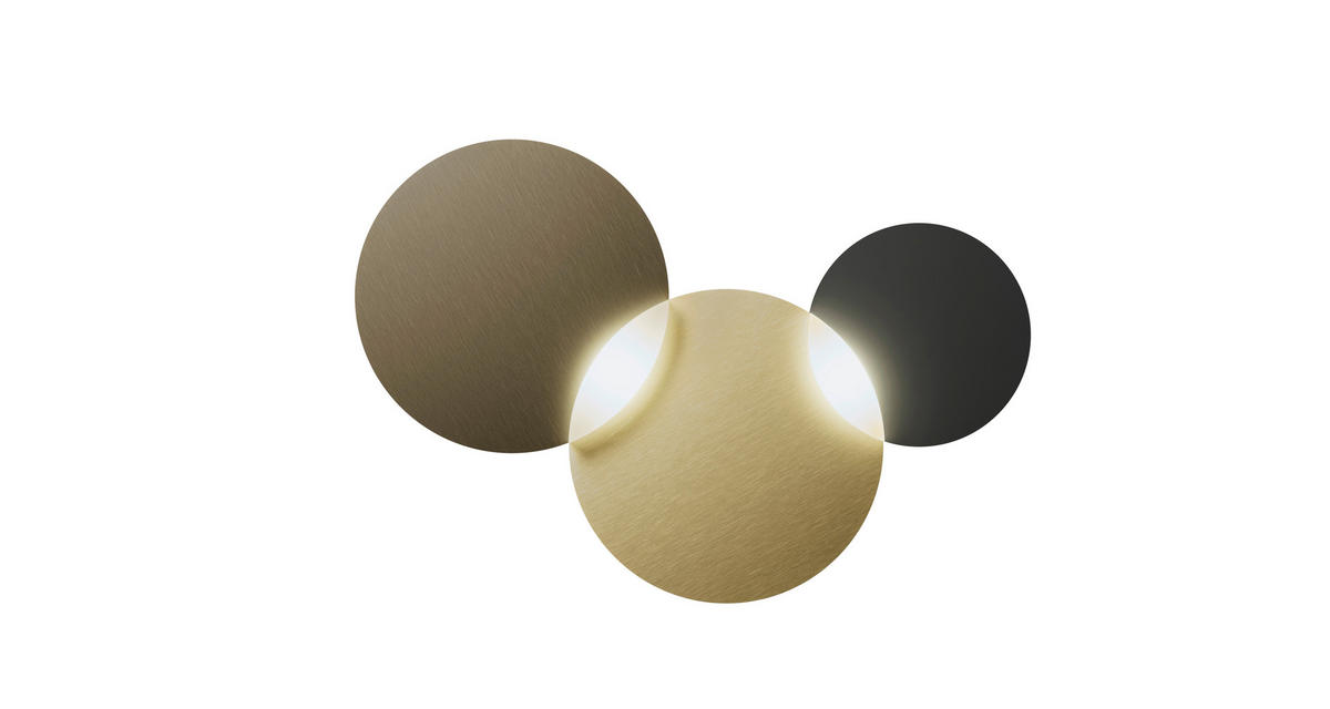 LED-WANDLEUCHTE 55,7/42/6,8 cm   - Messingfarben/Bronzefarben, Design, Metall (55,7/42/6,8cm) - Grossmann