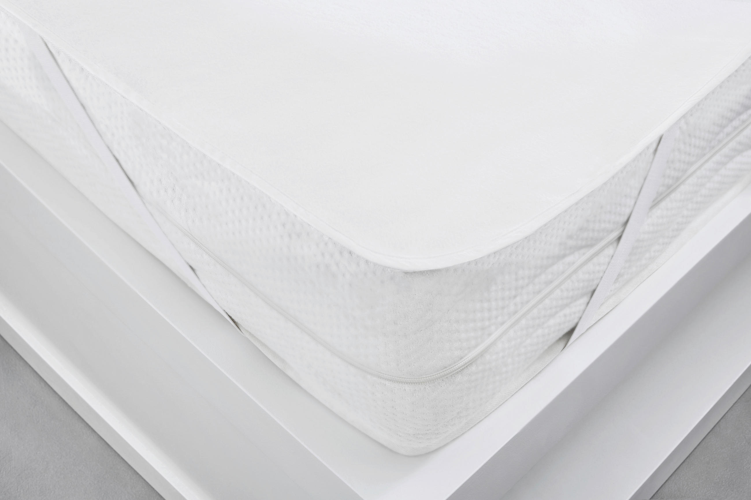 MATRATZENAUFLAGE - Weiß, Basics, Textil (180/200cm)