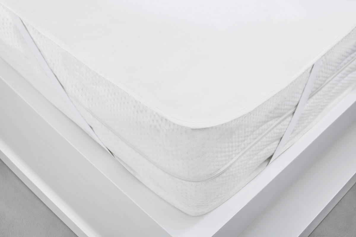 MATRATZENAUFLAGE - Weiß, Basics, Textil (140/200cm)