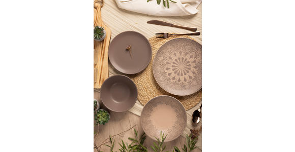KOMBISERVICE 24-teilig  - Graubraun, LIFESTYLE, Keramik - Novel
