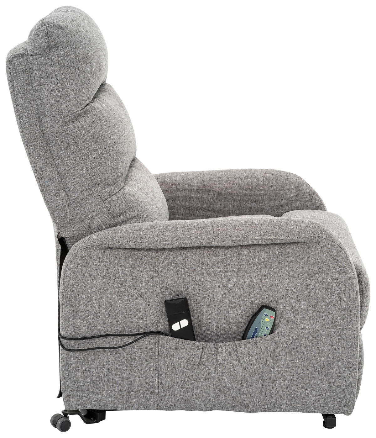 RELAXFÅTÖLJ i metall, textil grå  - grå/svart, Design, metall/textil (68/100/94cm) - Livetastic