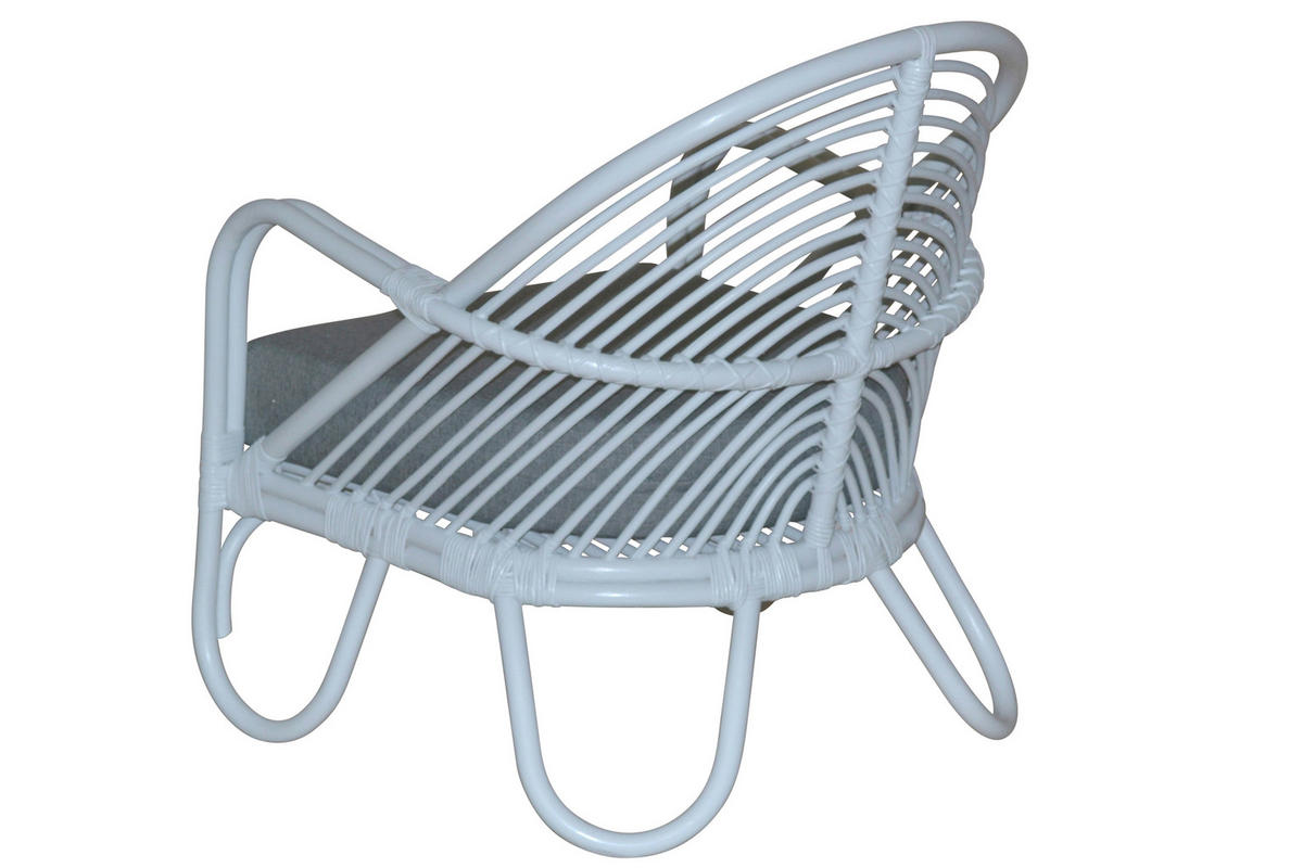 RELAXSESSEL Flachgewebe Sitzkissen    - Weiß, Natur, Holz/Textil (72/70/80,5cm) - MID.YOU