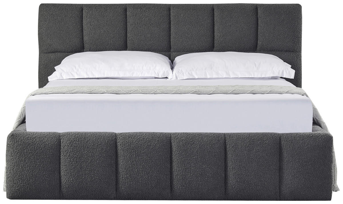 POLSTERBETT 140/200 cm  Grau  - Naturfarben/Grau, Modern, Holz/Kunststoff (140/200cm) - Livetastic