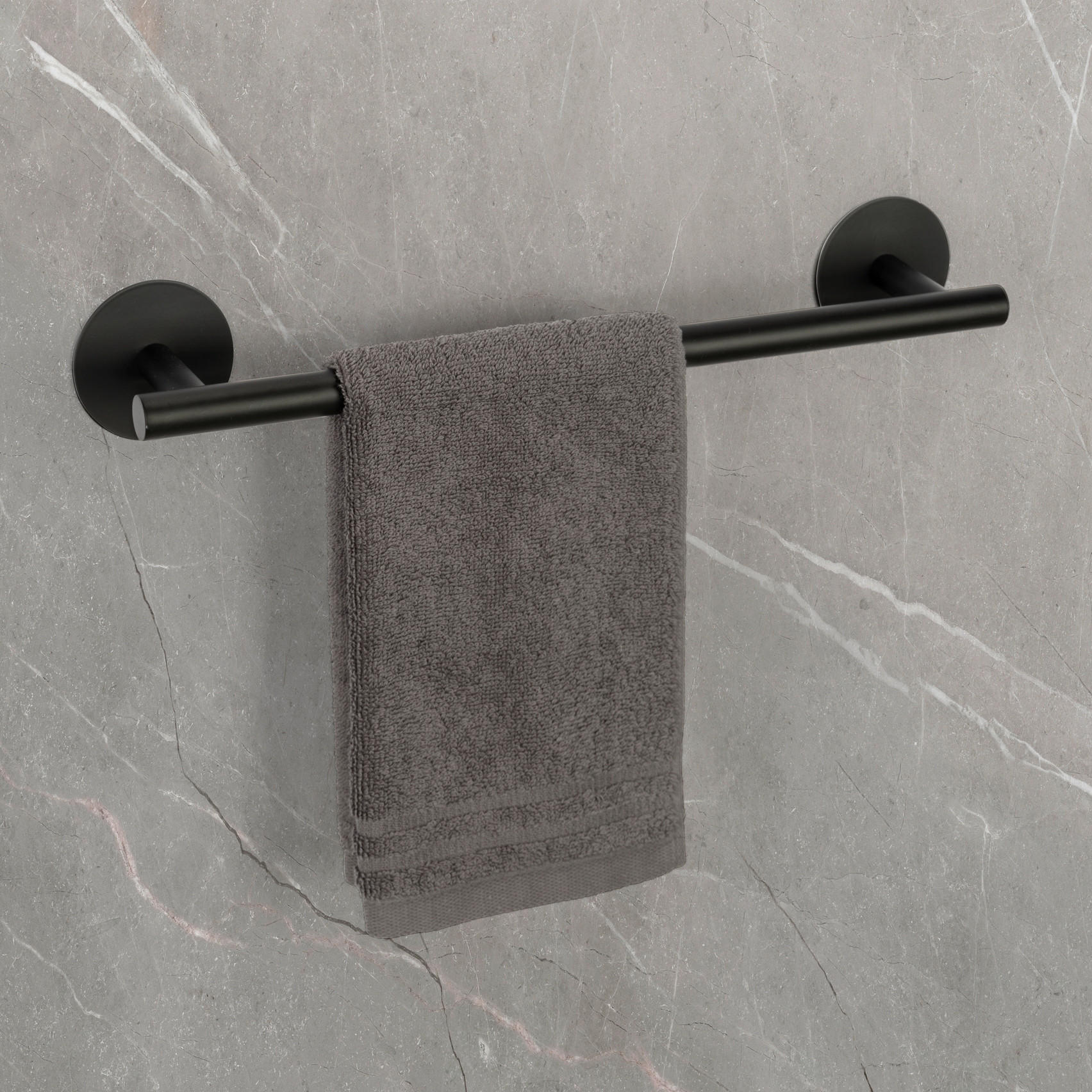 HANDTUCHSTANGE Schwarz - Schwarz, KONVENTIONELL, Metall (42/7/7cm) - Schöner Wohnen