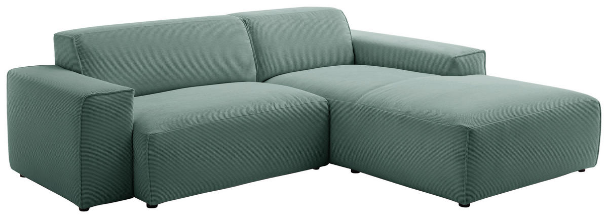 Freisteller von Pure Home Lifestyle ECKSOFA Grün Cord.