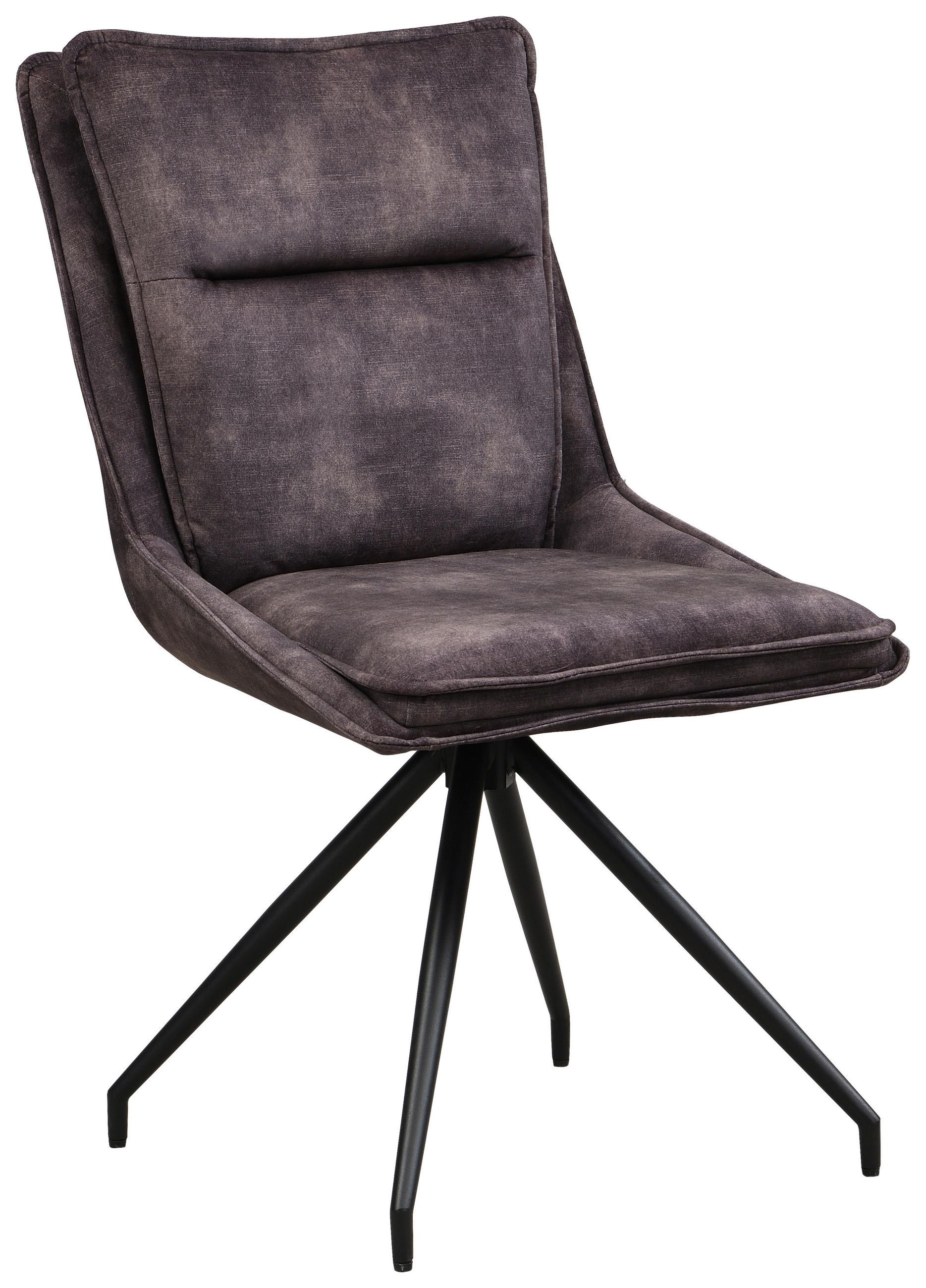 STOL  360° vridbar sits vävt tyg  - brun/svart, Design, metall/textil (52/92/61cm) - Carryhome
