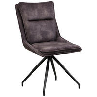 STOL  360° vridbar sits vävt tyg  - brun/svart, Design, metall/textil (52/92/61cm) - Carryhome