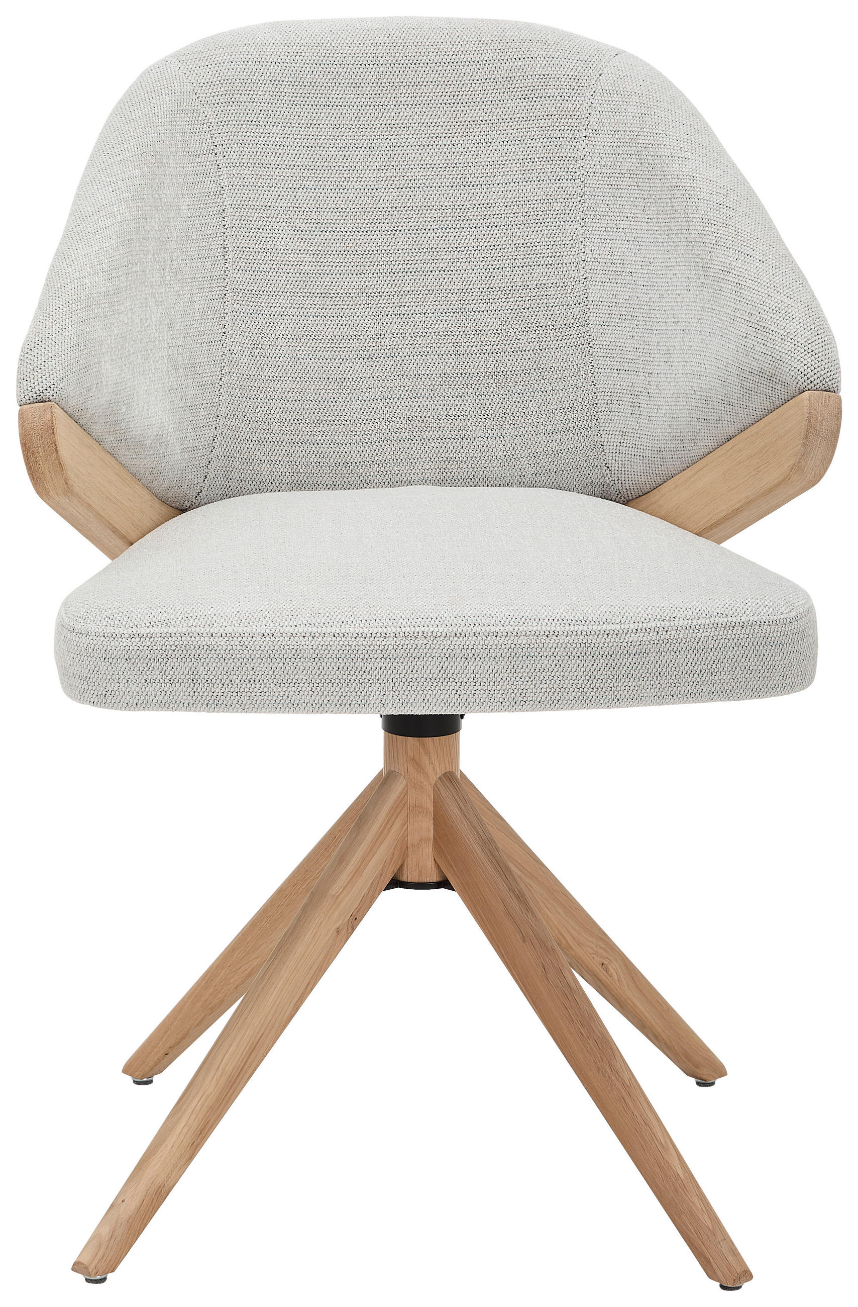 ARMLEHNSTUHL  in Chenille  - Eiche Bianco/Creme, KONVENTIONELL, Holz/Textil (59/83/59cm) - Linea Natura