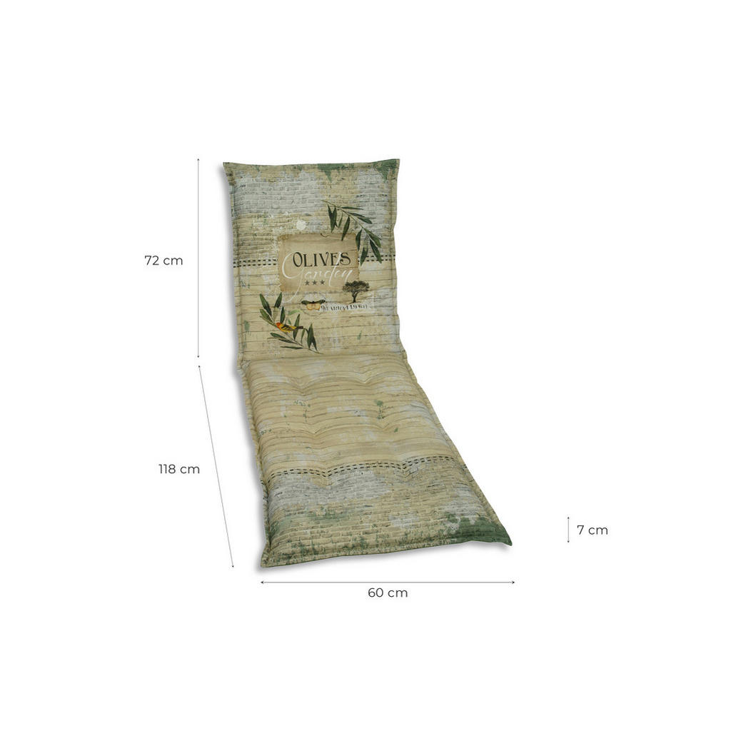 Thumbnail - Xxxl Liegenauflage, Grün, Hellgrün, Textil, Füllung: Schaumstoff, Vlies, rechteckig, 60x7x190 cm, Oeko-Tex® Standard 100...