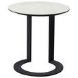 BEISTELLTISCH 48/48/50 cm Schwarz, Weiß rund  - Schwarz/Weiß, Design, Glas/Keramik (48/48/50cm) - Dieter Knoll