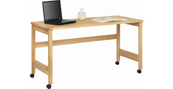 SCHREIBTISCH 125/55/64 cm  in Erlefarben  - Erlefarben, Natur, Holz/Kunststoff (125/55/64cm) - Linea Natura