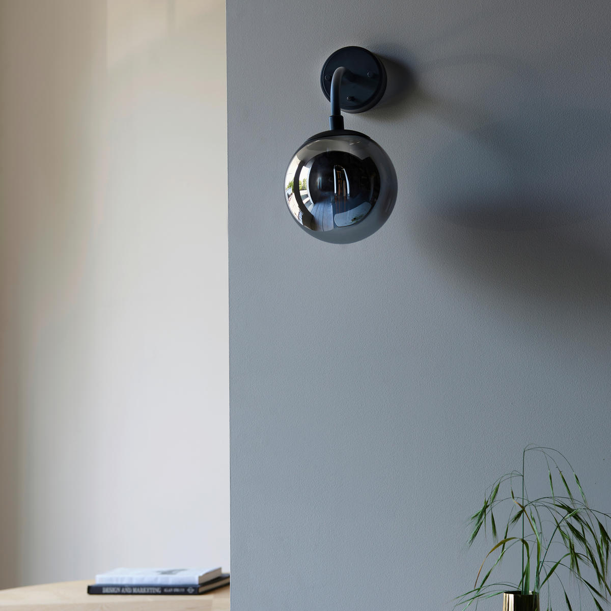 WANDLEUCHTE 15/29/20 cm   - Schwarzchrom, KONVENTIONELL, Glas (15/29/20cm) - ENDON