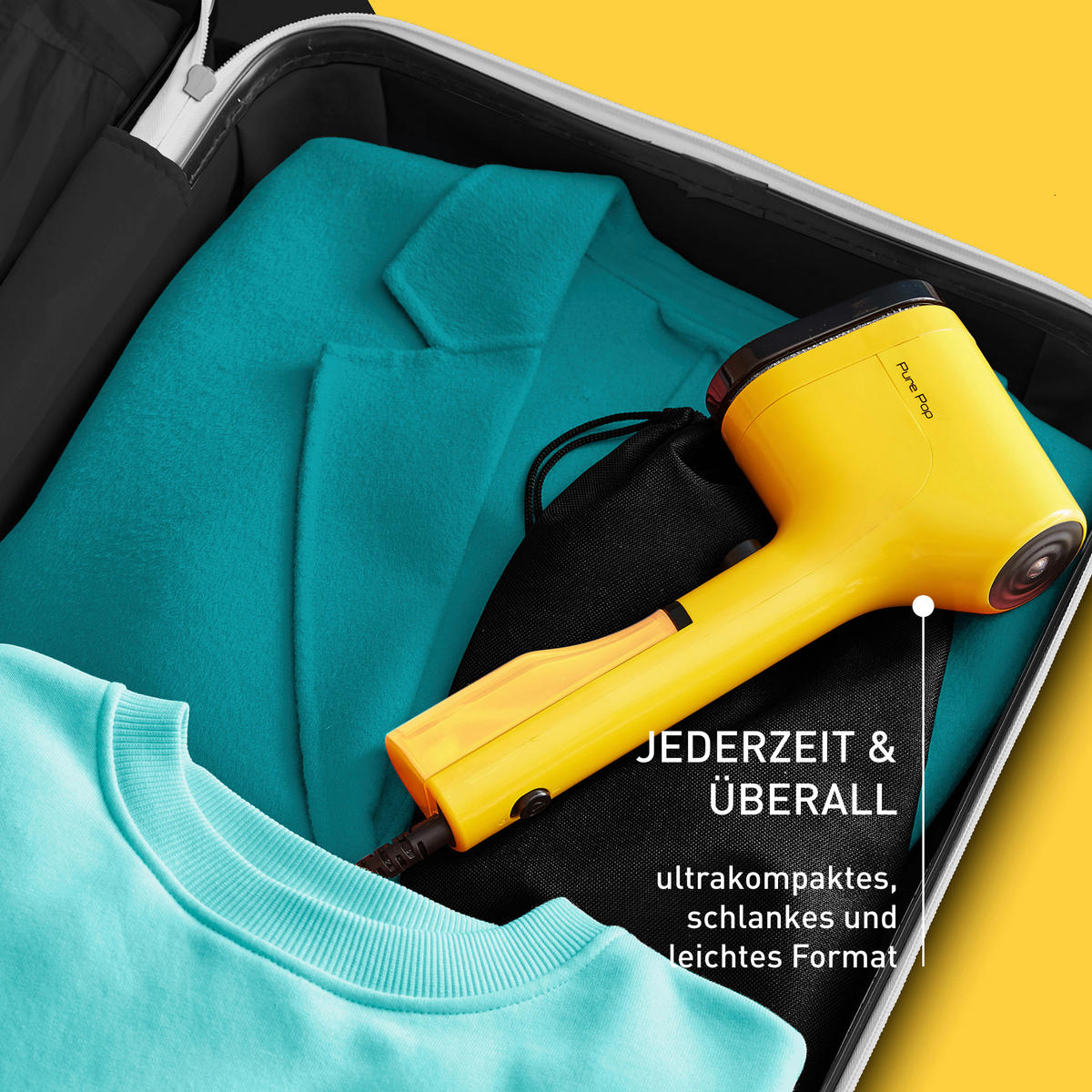 DAMPFBÜRSTE - Gelb, Basics, Kunststoff (33,8/7,8/15,9cm) - Tefal