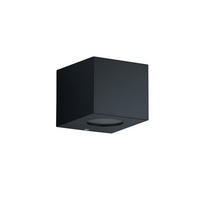 AUSSENWANDLEUCHTE - Schwarz, Design, Kunststoff (9/10/10,5cm)