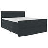 BOXSPRINGBETT 180/200 cm  in Anthrazit  - Anthrazit/Schwarz, Konventionell, Textil/Metall (180/200cm) - Carryhome