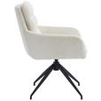 ARMLEHNSTUHL  in Eisen Cord  - Beige/Schwarz, Design, Textil/Metall (68/86/65cm) - Novel