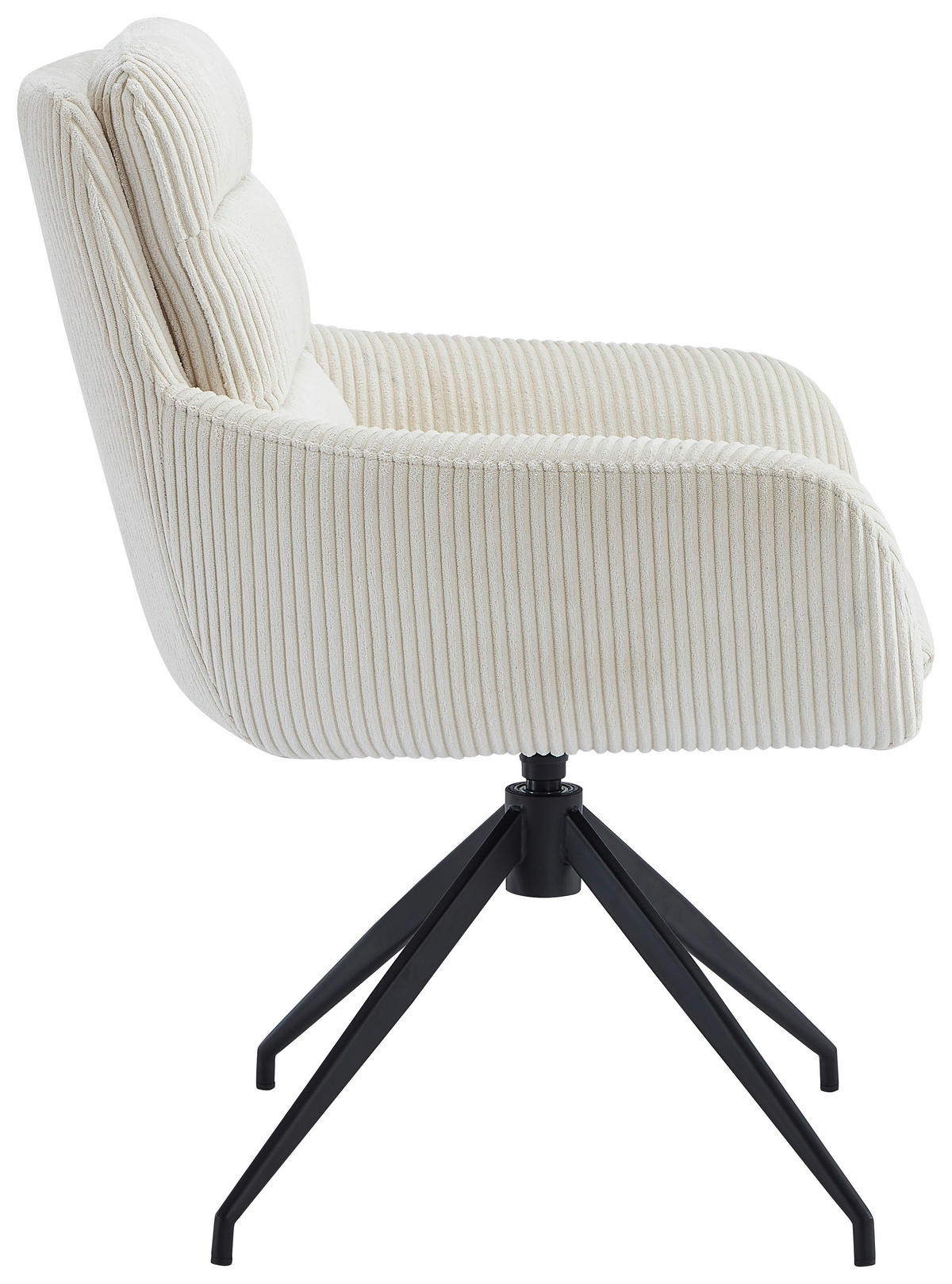 ARMLEHNSTUHL  in Eisen Cord  - Beige/Schwarz, Design, Textil/Metall (68/86/65cm) - Novel