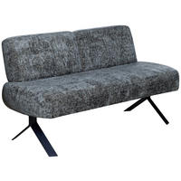 SITZBANK 162/83/71 cm Webstoff Grün  - Schwarz/Grün, MODERN, Textil/Metall (162/83/71cm) - Livetastic