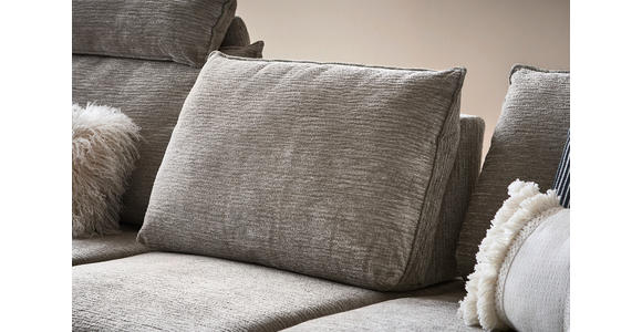 ECKSOFA inkl. Funktionen Beige Mikrofaser  - Beige/Schwarz, Design, Textil/Metall (325/170cm) - Novel