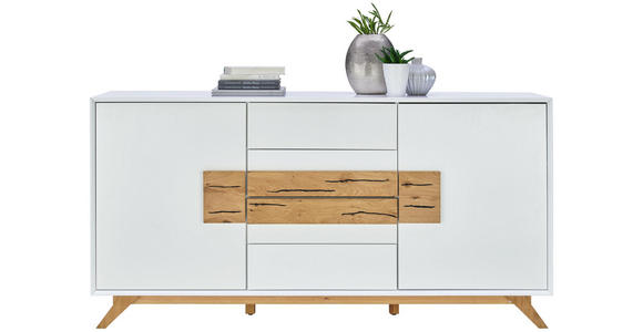 SIDEBOARD 178/89/40 cm - Eichefarben/Weiß, Design, Holz/Holzwerkstoff (178/89/40cm) - Xora