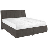 POLSTERBETT 180/200 cm  Graubraun  - Weiss/Graubraun, Design, Holz/Holzwerkstoff (180/200cm) - Dieter Knoll