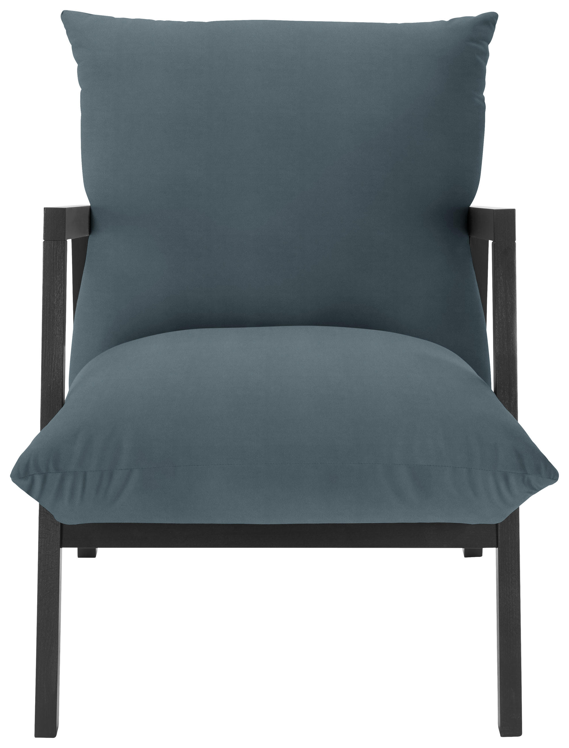 SESSEL in Mikrofaser Petrol  - Wengefarben/Petrol, Design, Holz/Textil (63/76/80cm) - Carryhome